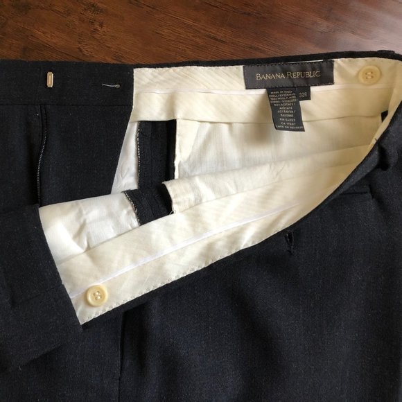 Banana Republic mens gray suit pants 32 x 28 wool - Picture 4 of 8